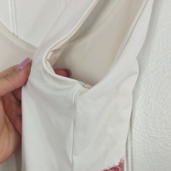 White and Red Zebra Print Swimsuit - Picture 4 of 7